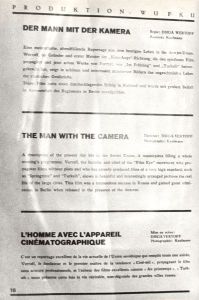 Produktion WUFKU "Der Mann mit der Kamera"