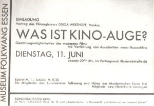 Museum Folkwang Essen: Was ist 'Kino-Auge'?
