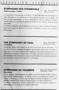 Produktion Ukrainfilm: The Symphony of Coal, A soundfilm