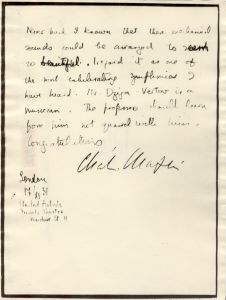 Brief von Charlie Chaplin an Dziga Vertov