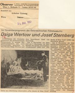 Dziga Vertov und Josef Sternberg
