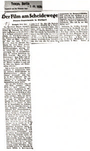 Der Film am Scheidewege