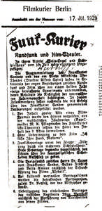 Rundfunk und Film-Theater