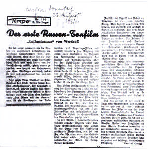 Der erste Russen-Tonfilm