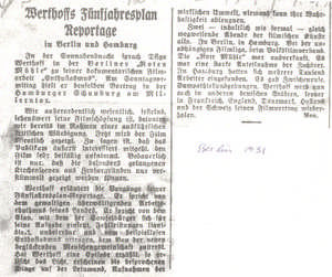 Werthoffs Fünfjahresplan Reportage