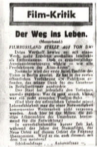 Der Weg ins Leben. Filmrußland stellt auf Ton um