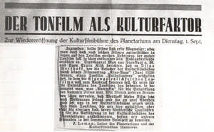 Der Tonfilm als Kulturfaktor