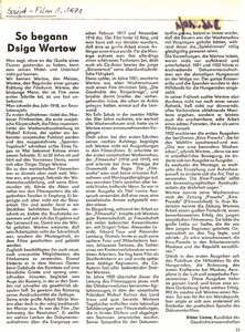 So begann Dsiga Vertov