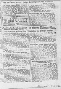 Gottlosenpropaganda in einem Wiener Kino