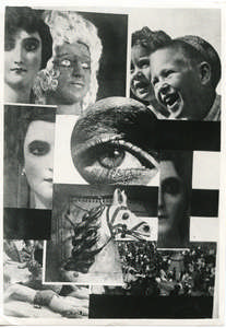 Fotomontage zu "Kino-Glaz" und "Šestaja čast' mira"