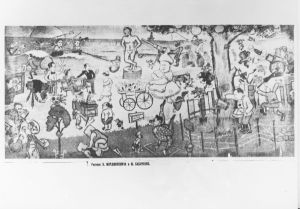 Karikatur zu den Feiern des 1. Mai