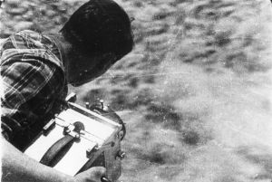 Kaufmann als Kameramann im Film "Čelovek s kinoapparatom"