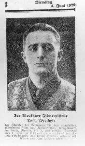 Dziga Vertov in einer deutschen Zeitung