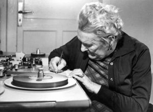 Svilova in East Berlin writing the poem "Vertov loved..."