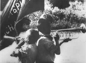 Pioniere mit Trompeten