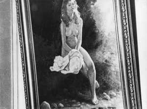 Gemälde mit weiblichem Akt frontal