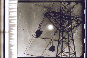 Förderkörbe von unten, Sonne