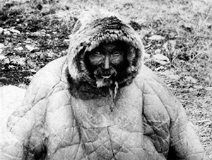 Nordischer Mensch im Pelz